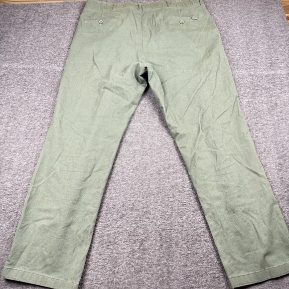 Dixon Pants Mens 40x31 Green D-Flex Chino Stretch Casual Straight Fit Outdoors - Picture 7 of 8
